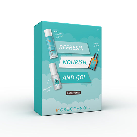 MOROCCANOIL - Refresh Nourish & Go Dark tone - set za hitro osvežitev temnih las