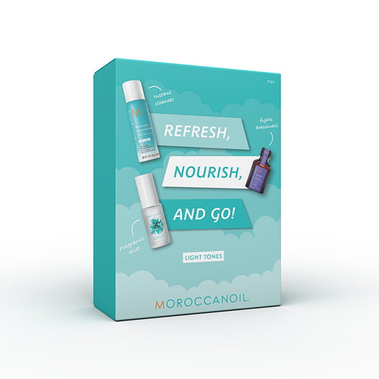 MOROCCANOIL - Refresh Nourish & Go Light tone - set za hitro osvežitev svetlih las