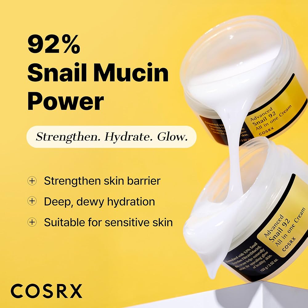 Cosrx Advanced cream Snail 92 All In One Korean Snail Mucin Face Cream & Gel